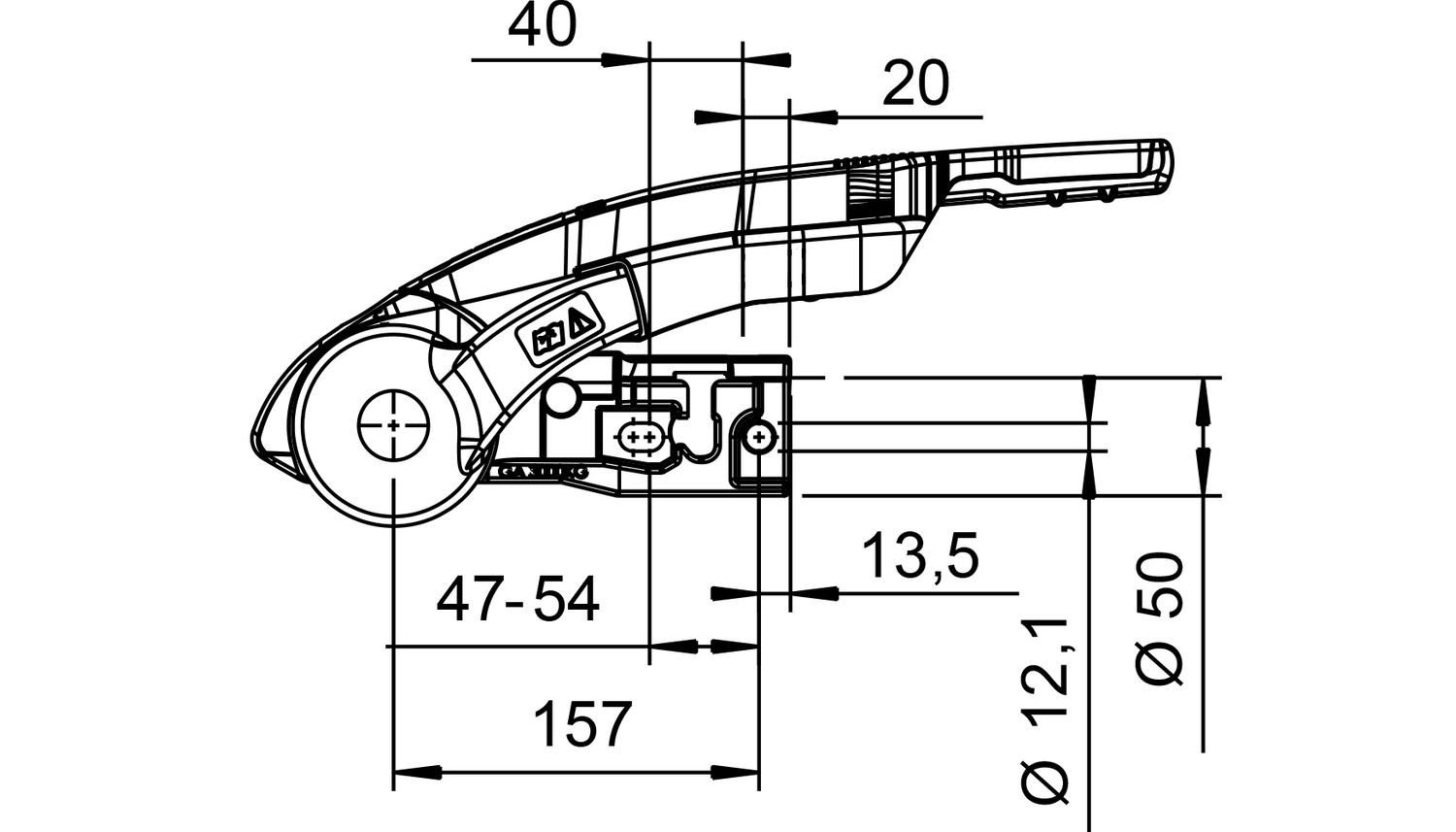 Attelage à boule AL-KO AKS3004 avec stabilisateur pour remorque de 3000kg avec timon tubulaire de 50mm